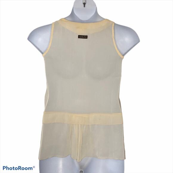 Matilda Jane Sheer Cream Sleeveless Tunic | Boho Chic Oversized Style | XS - Picture 12 of 15